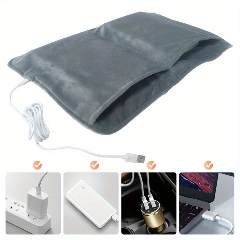 USB  Heating Pad Warm Slippers Gloves Winter Hand And Foot Warmer Washable For Household Use Fast Heating 5