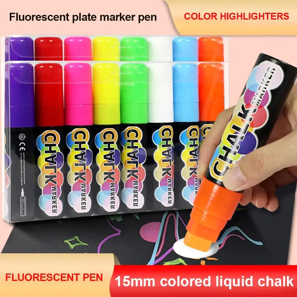 

Multicolor Liquid Chalk Highlighters Erasable Fluorescent Marker Pen Drawing Art Markers Stationery For Blackboard Chalkboard