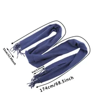 Wool Scarves Winter Soft Warm Cashmere Shawl Thickened Long Tassel Shawl Warm Scarf Fashion Solid Color Women Man Scarf 3