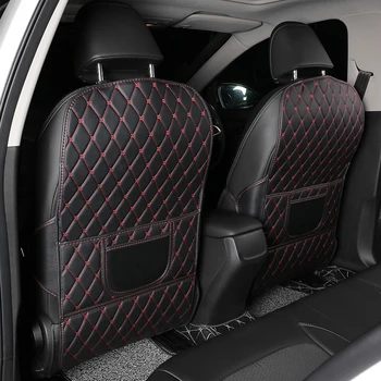 New PU Leather Car Anti-Kick Mats Auto Seat Back Protector Cover For Children Car Back Seat Anti-Dirty Pad Car  Accessories 1
