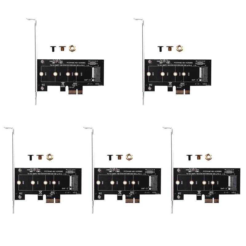 

5X плата PCIE к M2 адаптер PCI Express 3,0 X1 к NVME SSD M2 PCIE адаптер для сбора данных Поддержка 2230 2242 2260 M.2 SSD