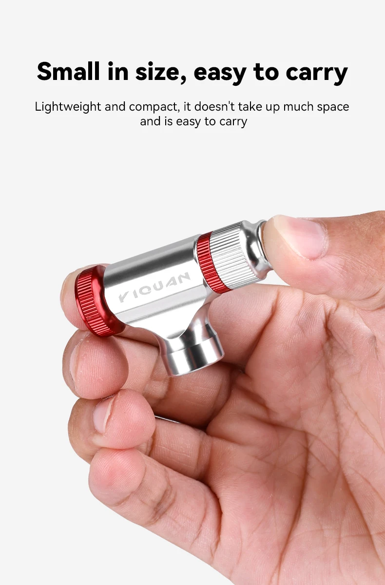 Schnelle CO2 Luftpumpe Tragbare Aluminium Legierung Straße Fahrrad Reifen Inflator Einstellbare MTB Reifen Pumpe Fahrrad Zubehör – Detail 6