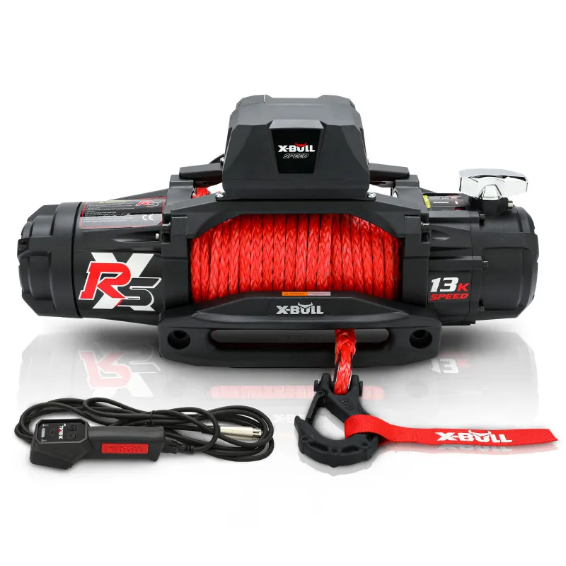 13000 Lbs 12v Electric Winch Xrs Speed With Wireless Remote And