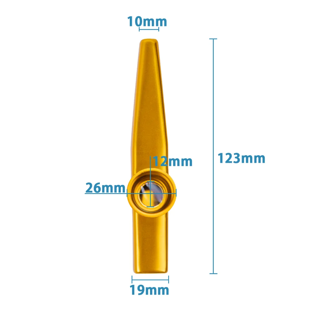 Fashion New Metal Kazoos Musical Instruments Flutes Diaphragm Mouth Kazoos Musical Instruments Good Companion for Guitar