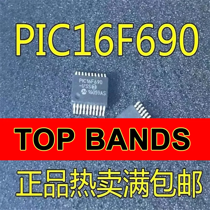 

Новинка, оригинальный цвет, модель 1-10 шт., SS 16F690-I/SS P16F690 16F690 SSOP20 C MCU, 8 бит, 7 КБ, набор микросхем FLASH 20SSOP