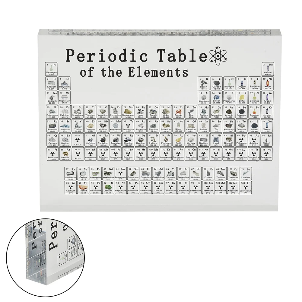 Periodic Table Display Acrylic 1 X with Elements for Kids Teaching Teachers Day Gift Desk Decor ornament crafts miniature ornament miniature figurines desk decor