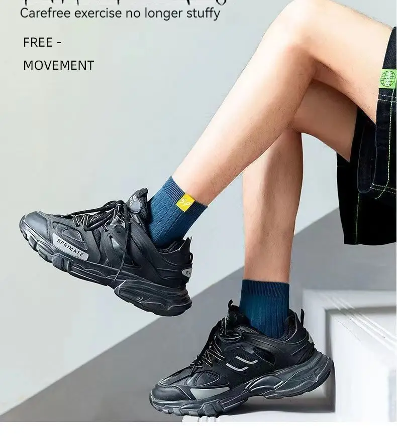 5 Paar Herrensocken, mittelhohe Socken, warme Socken, lange, schweißabsorbierende, atmungsaktive Socken, trendige, vielseitige Herbst- und Wintersportsocken – Detail 8