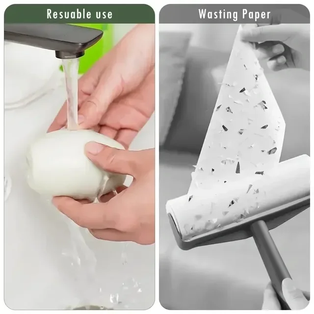 1Pc  Manual Lint Roller - Reusable & Washable Pet Hair Remover, Powerful Dust Cleaning with Durable , Lint Remover 5