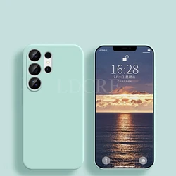Custodia per telefono in silicone liquido con protezione in gomma TPU per Samsung Galaxy S26 Ultra