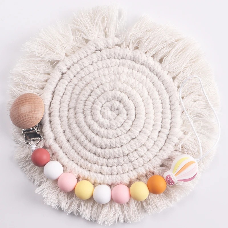 Hot Air Balloon Silicone Pacifier Chain BPA Free Baby Pacifier Anti-Drop Chain Pacifier Clips Dummy Chain