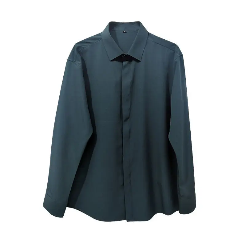 Casual White Shirt for Men Solid Color Ice Silk Long Sleeve Shirt Harajuku Loose Top Quality Drape White Japanese Streetwear long sleeve shirt,silk shirt