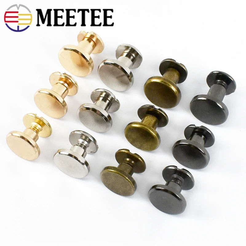 

10/20Pcs 5-8mm Flat Head Screws Nail Rivet Buckle DIY Bag Book Notebook Metal Binding Belt Hardware Accessories Spikes Clasp