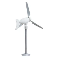 กังหันลมแนวนอนขนาดเล็ก 40 วัตต์ 3 ใบพัด, สตาร์ททำงานเมื่อมีลมเบา & ระบบปรับทิศทางอัตโนมัติ, เครื่องกำเนิดไฟฟ้ากระแสตรงแม่เหล็กถาวรสำหรับงาน DIY กลางแจ้ง 4