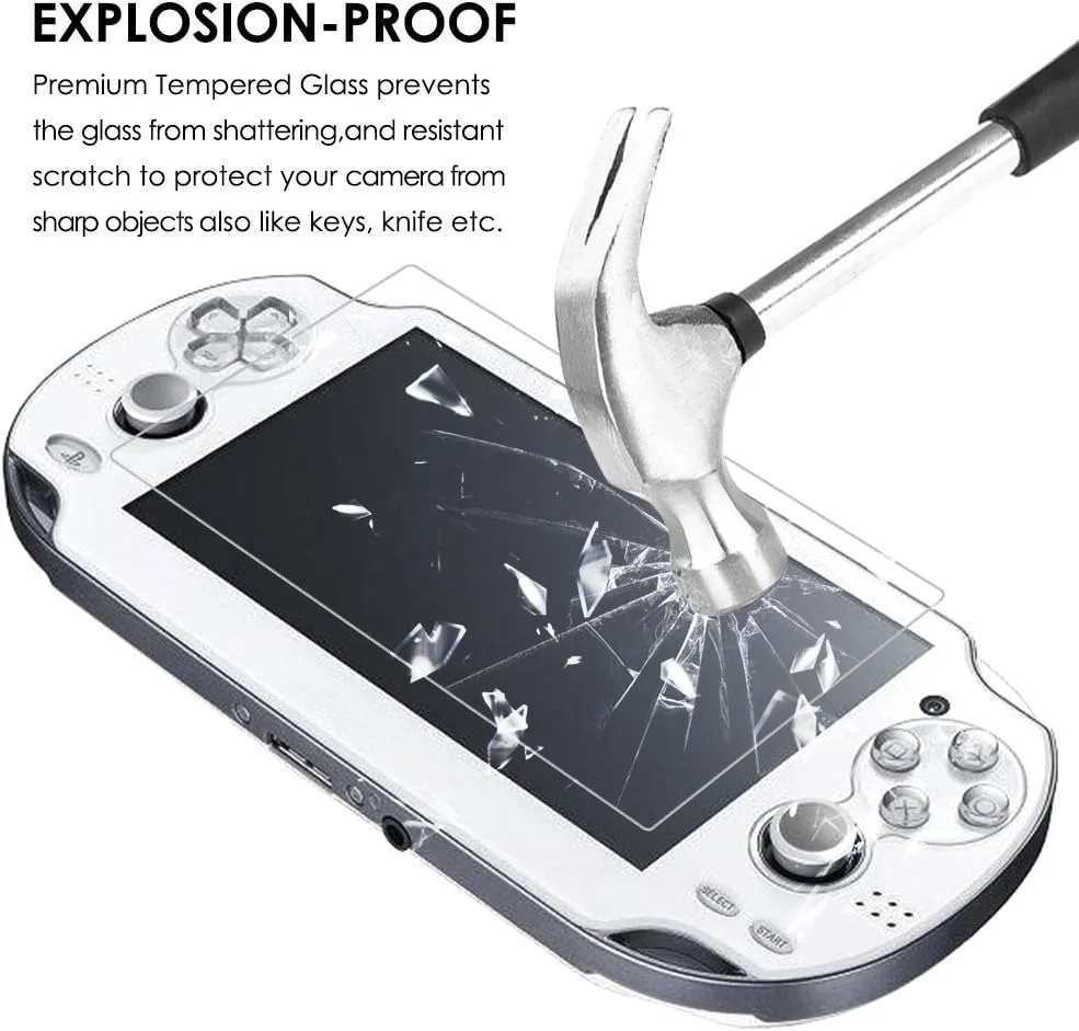 HD Clear Tempered Glass Screen Protector, Anti-Scratch Bubble-Free Shatterproof Guard
