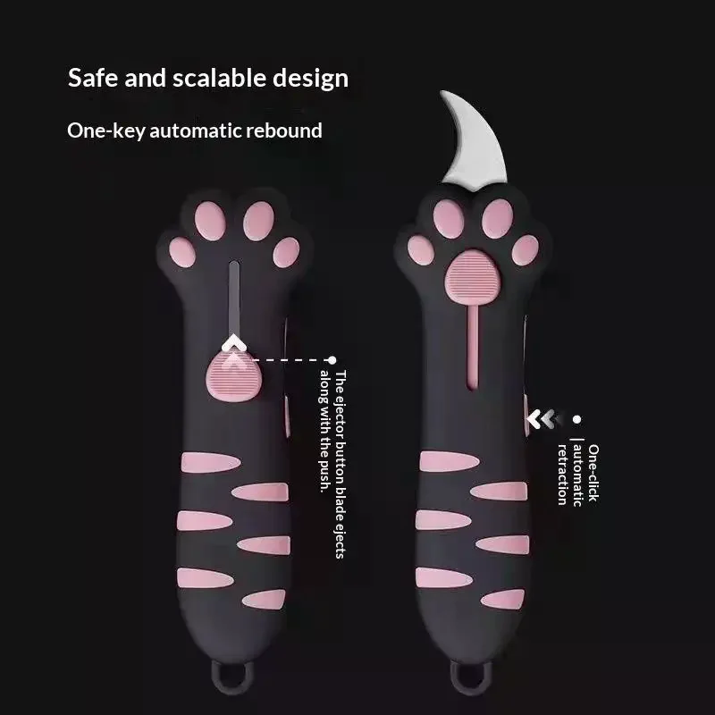 귀여운 고양이 발 모양 미니 휴대용 커터, 창의적인 수제 데코용 종이 커팅 도구, 미술 용품