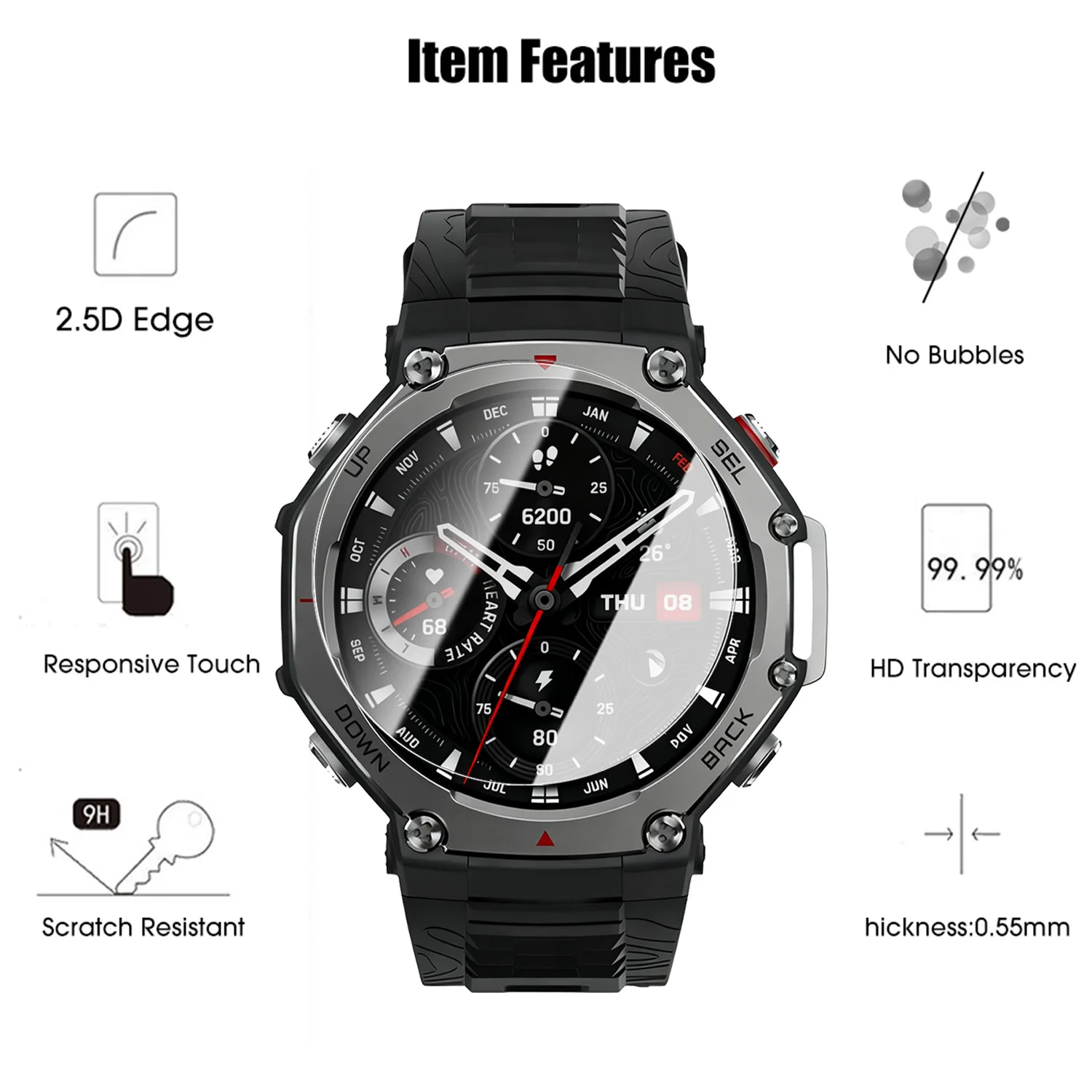 Premium Tempered Glass Screen Protector - Easy Install, Anti-Scratch Protective Film