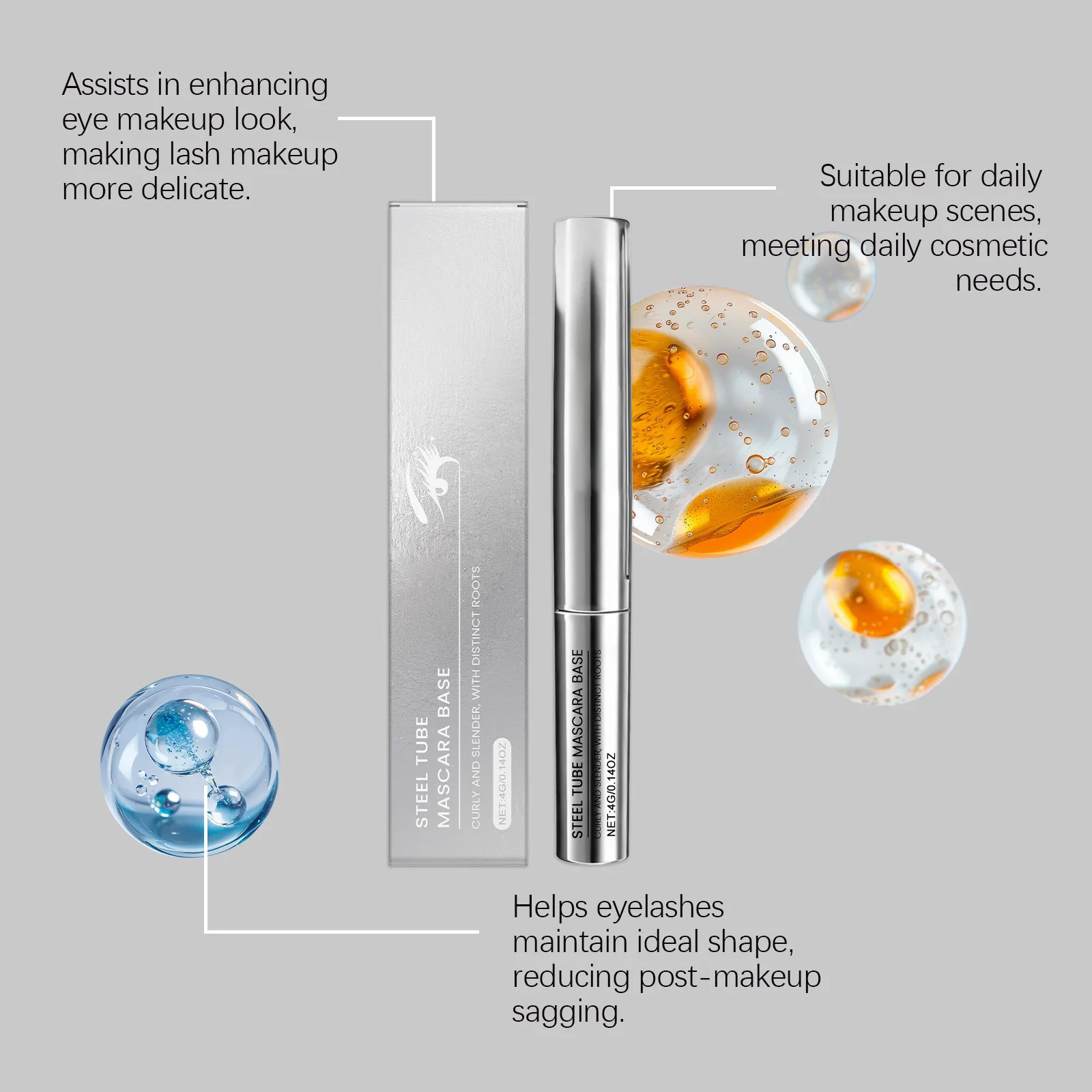 Lash Curling & Setting Primer - Lightweight, Easy-to-Apply Smudge-Proof Base For Natural Gorgeous Daily Eye Makeup_voghion.com