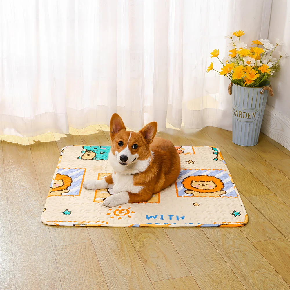 Cotton Dog Mats for Floors Breathable Dog Cats Sleeping Mat Blanket  Washable Sofa Cushion Outdoor Travel Car Seat Protector