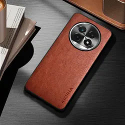 Classic Durable PU Leather Phone Case - Stylish Protective Cover for Realme 14 5G (Brown)