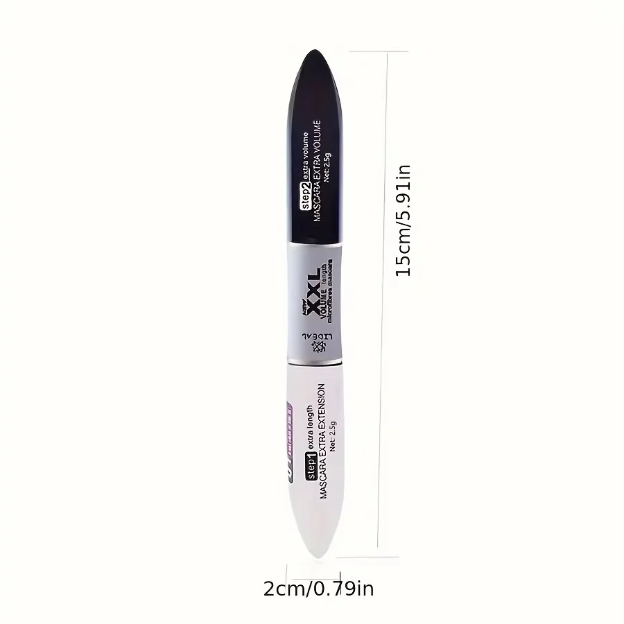 Two-head four-pronged eyebrow pencil eyeliner black and white mascara set waterproof long-lasting