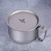 Outdoor Titanium Cup 500ml with lid Tableware Camping Coffee Tea Mug Cup Picnic Camping Mug Water Cup 1