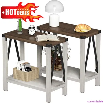 Farmhouse End Table Set 1