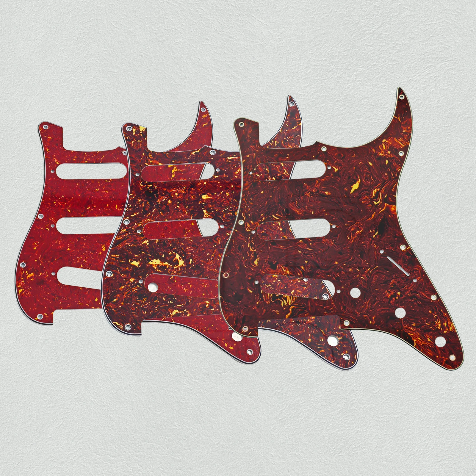 PHRILM SSS 11-Loch ST E-Gitarren-Schutz, 3-lagiges ST-Schlagbrett mit Aluminiumfolienschutz – passend für amerikanische/mexikanische Standard-ST-Gitarren – Detail 4