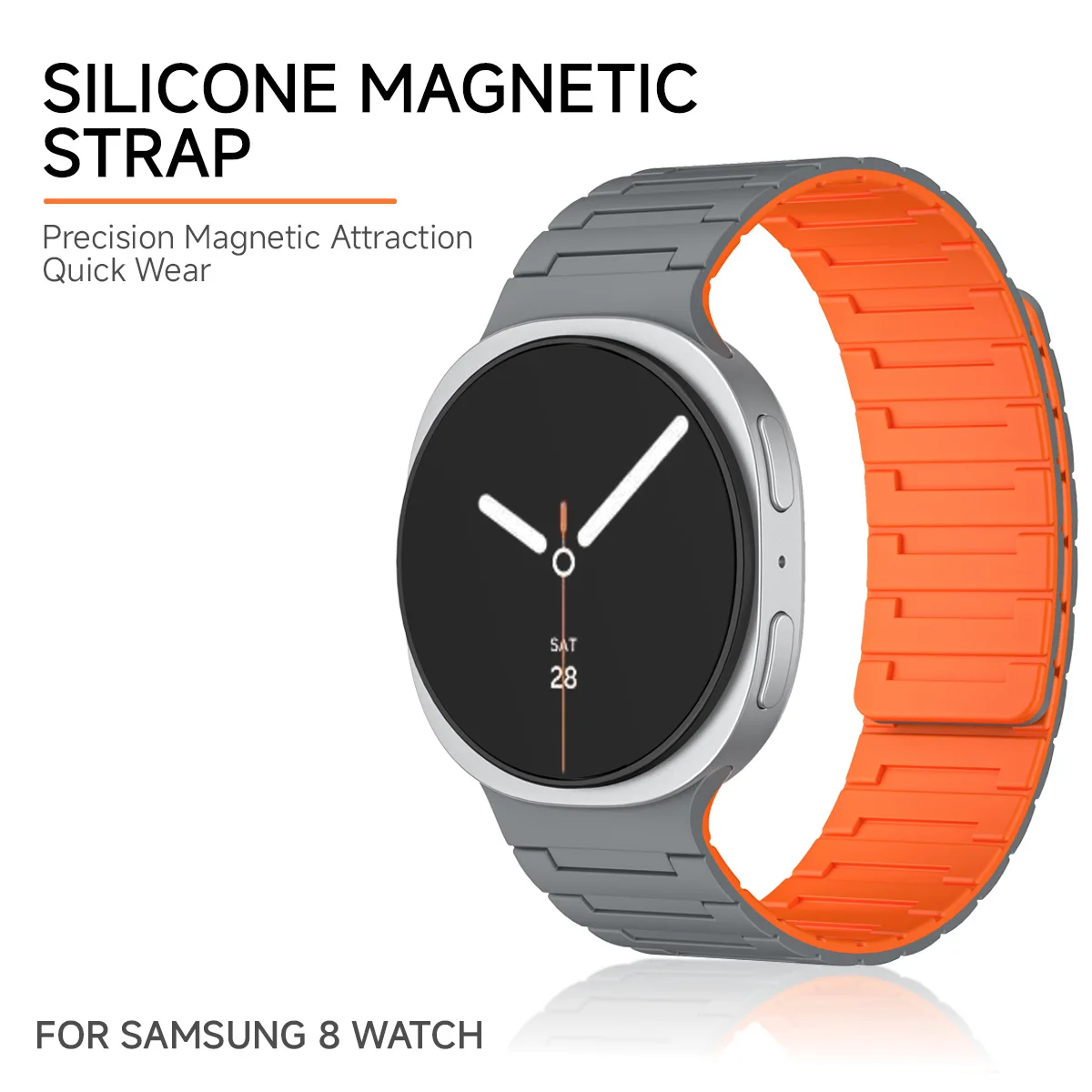 Magnetic Silicone Loop Strap Replacement Bracelet