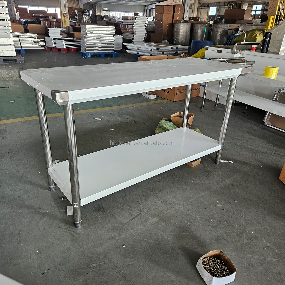 Description Picture 5 of itemBakery Pizza Prep Kitchen Restaurant Equipment Metal Stainless Steel Working Tables For Hotel&restaurant Suppliers