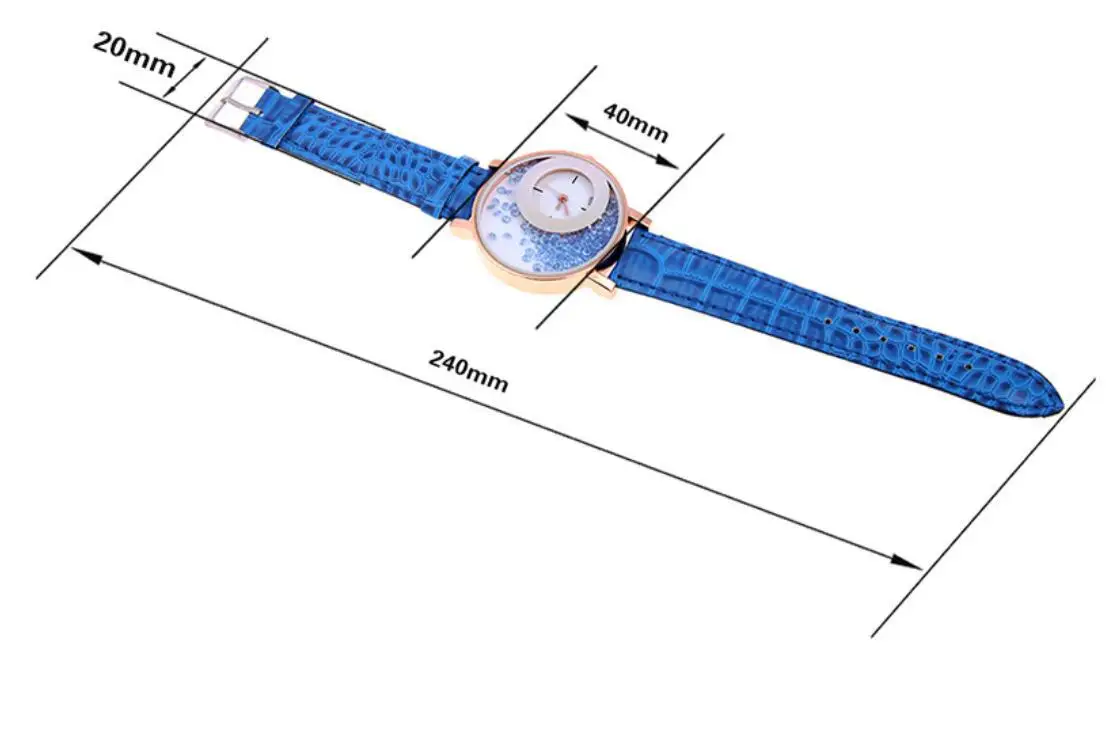 Broken Diamond Large Dial Student Watch Casual Fashion Versatile Women Quartz Belt Wrist Watches Montre Часы Женские Наручные 4