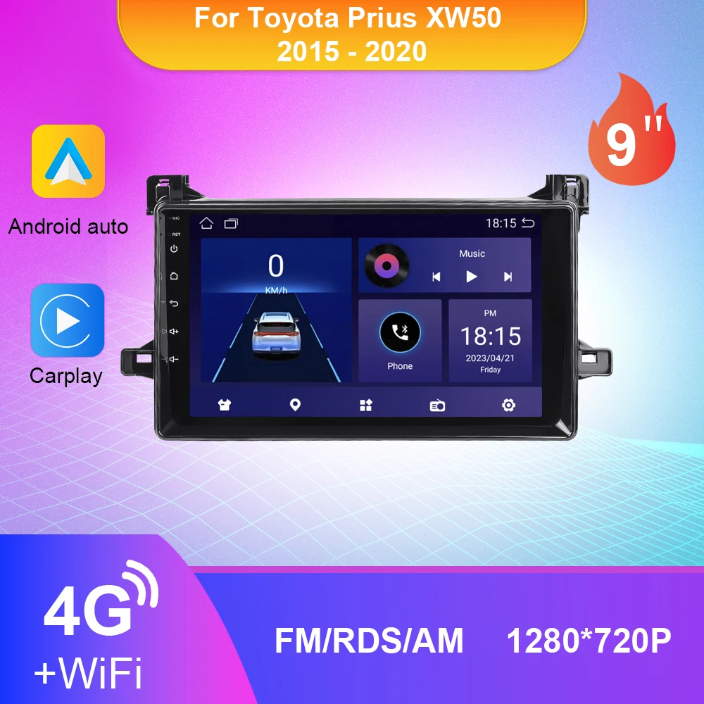 

Автомагнитола 2DIN для Toyota Prius XW50 2015-2020, Android 10,0, навигатор, стереоприемник, Автомобильный мультимедийный проигрыватель, навигация 9"