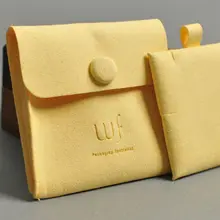 

50Pcs/Lot button microfiber Bag Jute Gift Bags Multi Size Jewelry Packaging Wedding Bags with Candy Bag display Custom Logo