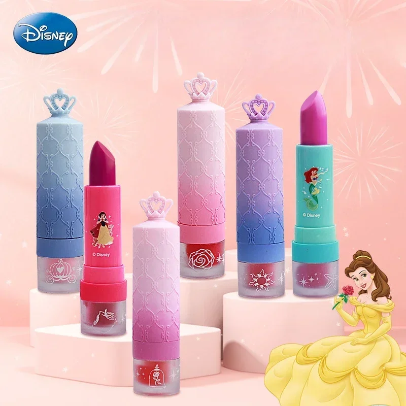 Original Disney cartoon real girls frozen Lipstick Cosmetics Girls Safe Baby princess Lip Gloss girls toys birthday gift