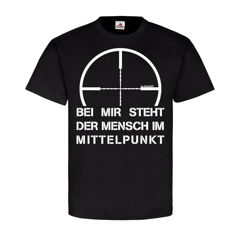 

With Me Is The Man At The Centre. Funny Sniper T-Shirt. Summer Cotton Short Sleeve O-Neck Mens T Shirt New S-3XL