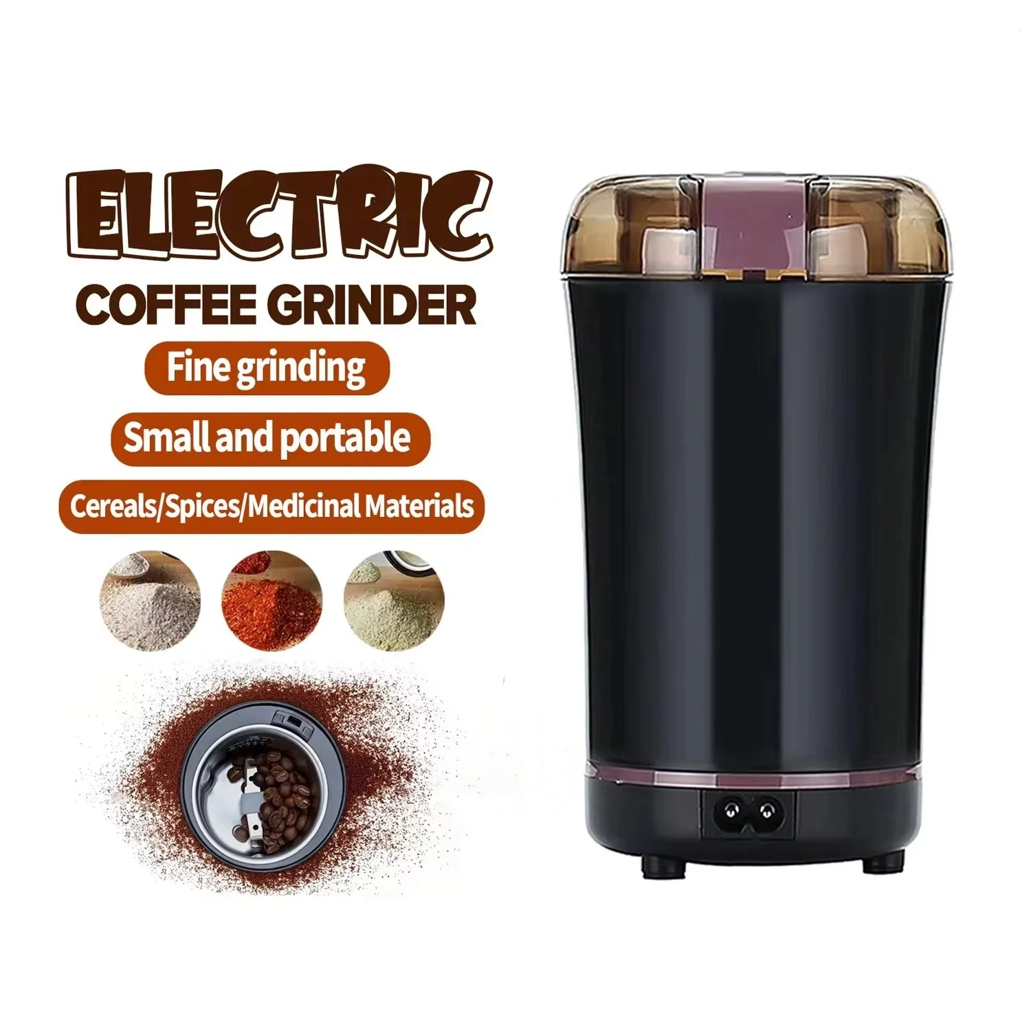 Coffee Grinder Stainless Steel Nuts Beans Grains Mill Herbs Electric Grinding Machine Multifunctional Coffee Bean Grinding Home electric grinder,coffee grinder