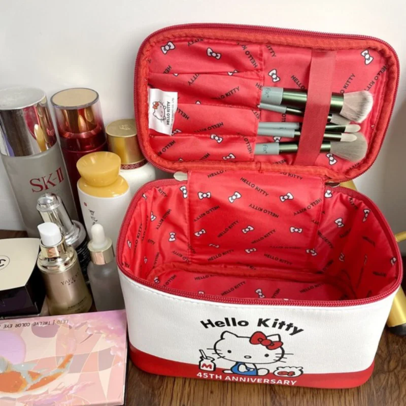 Makeup Bag Large Capacity Cartoon Ins Style Minimalist 2023 New Cute Portable Travel Storage Skincare Bag