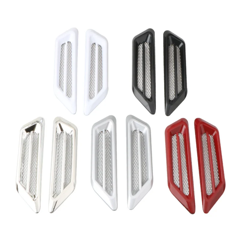 Universal Carbon Fiber Car Decorative Cell Air Flow Intake Hood Scoop Bonnet Vent Cover Stickers Decoration Styling hood scoop stickers hood scoop car body trim accessories