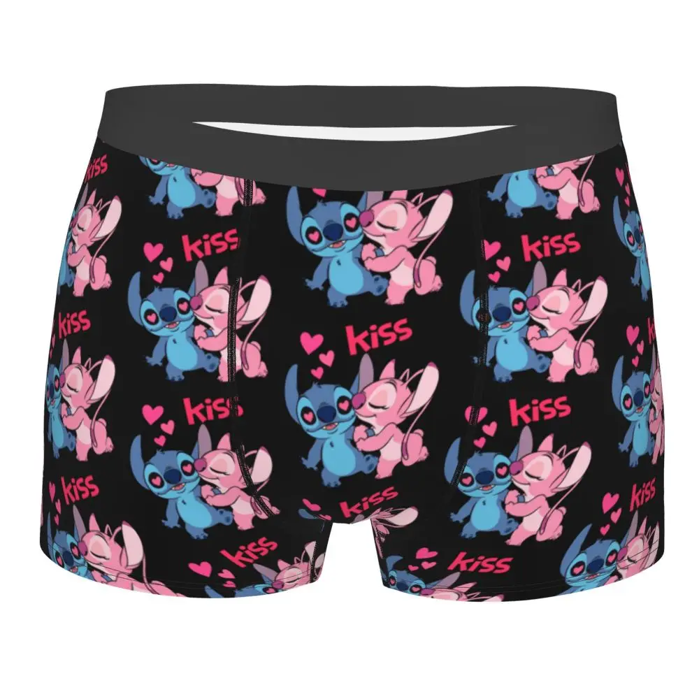 Custom Stitch Lion Cute Boxers Shorts Men's Disney Movie Briefs Underwear Fashion Underpants