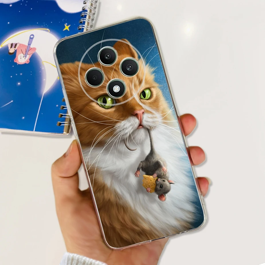 Cute Cat Cartoon Painted Soft Silicone Phone Case Cover