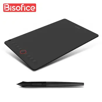 10moons Digital Graphics Drawing Tablet Working Area 9.45x6.1 inch 8192 Levels 330PPS with Battery-Free Stylus for Painting