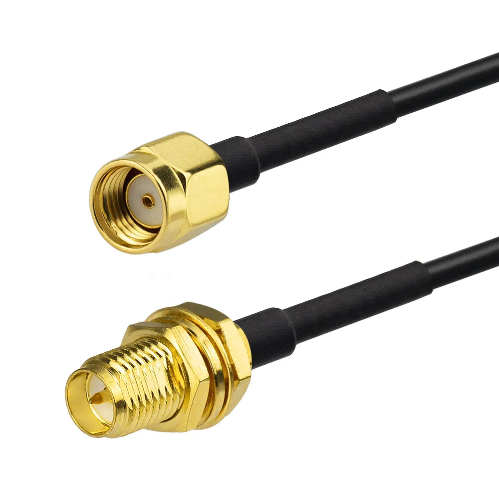 

Superbat WiFi Antenna Extension Cable RP-SMA Male to Female Bulkhead RG174 for WiFi Router Security IP Camera Wireless Network