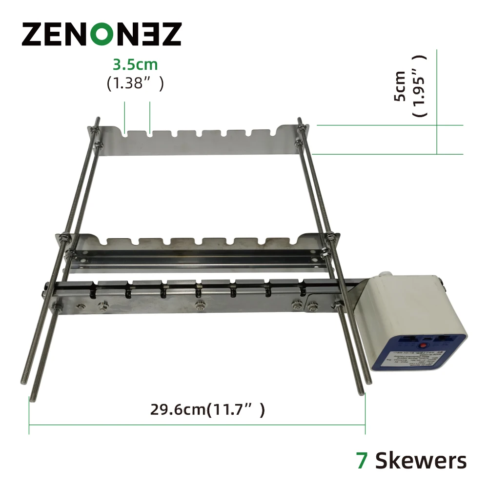 Rotisserie skewer Kit Universal Replacement Device for Rotating skewers Tabletop Auto Flip Kebab Barbecue Grill 2 S7e57c4e978b74b4393189e007fc09385t