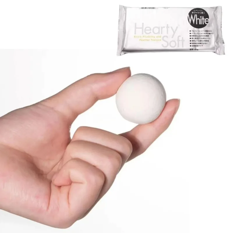 180g 화이트 일본 점토 헤어티 소프트 경량 점토 DIY 수제 공예 꽃 귀걸이 쥬얼리 인형 장난감 장식 재료