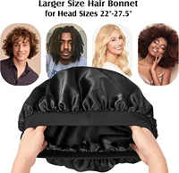Bonnet de nuit 100% soie de mûrier pour femmes, bonnet en satin réglable pour dormir 3