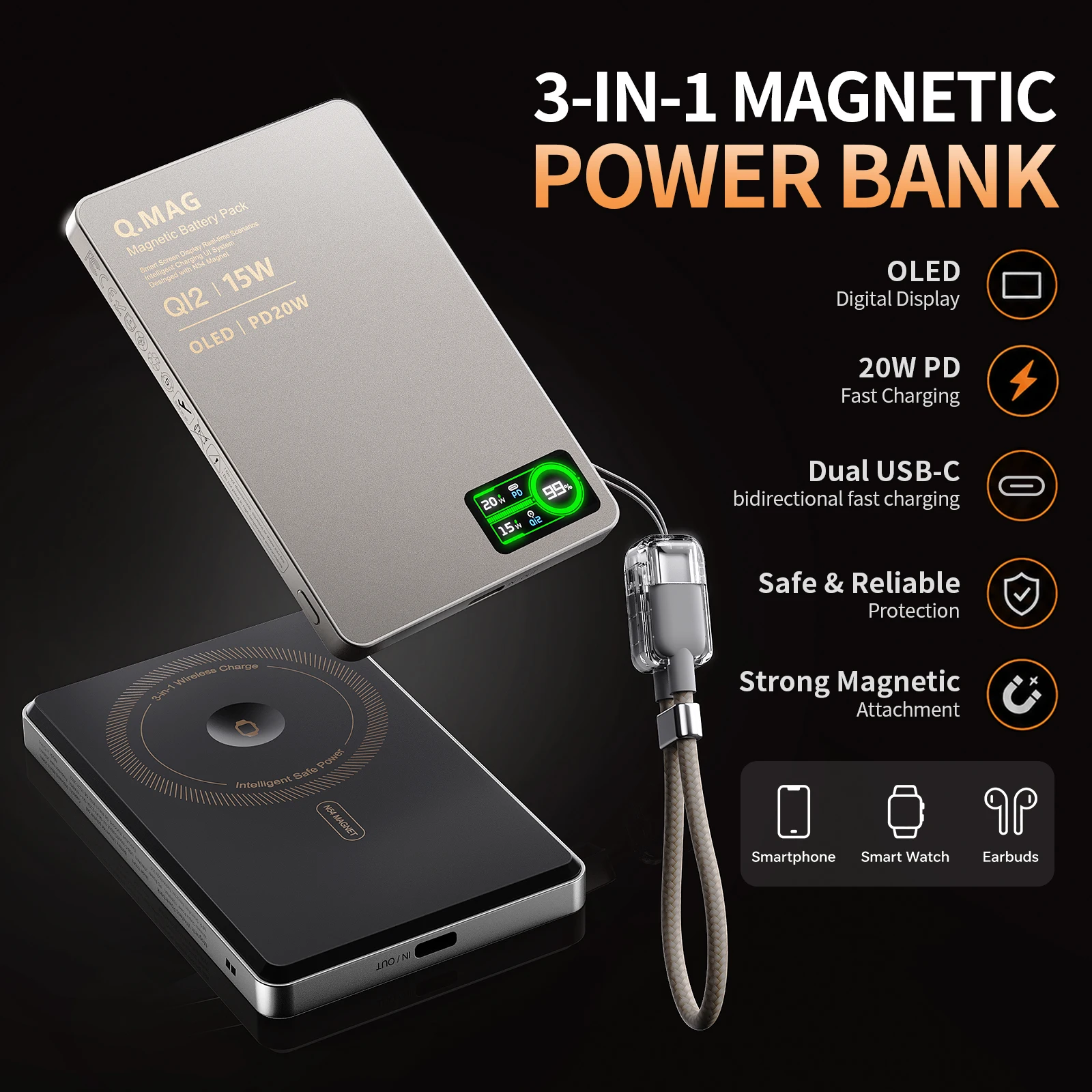 10000mAh Silvery