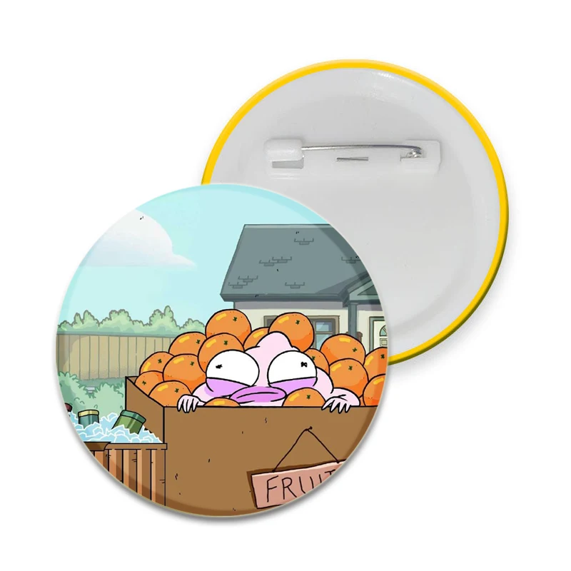 Anime Solar Opposites Round Pins - Cartoon Badges Cosplay Handmade Tinplate Brooches for Backpack and Clothing Accessories