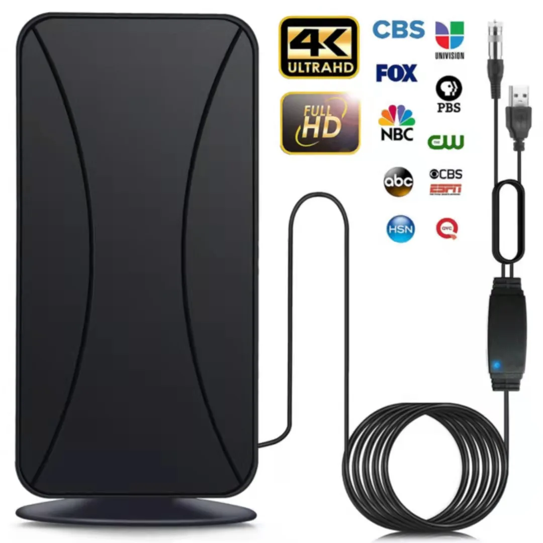 MAYTO High-definition Indoor Amplified Digital TV Antenna 50-80 Miles With VHF/UHF Amplifier Fast Response