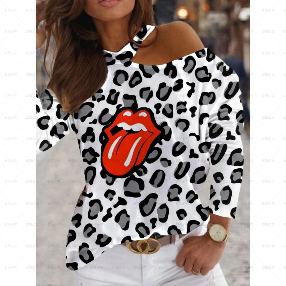 Camiseta feminina leopardo labial beijo, moda verão, roupas femininas  tamanho grande, gola O, tops kawaii, manga curta - AliExpress