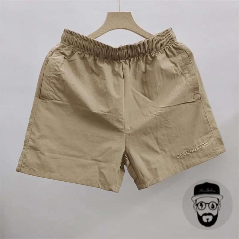 Free shipping Simple solid color thin Cole Buxton shorts with embedded letters for men's sports shorts