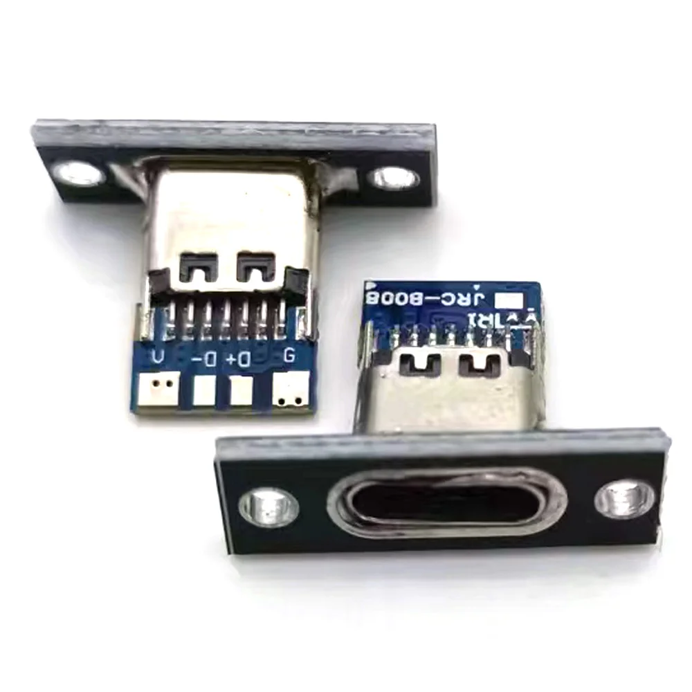 Type-C 2Pin 4Pin Panel mounting Charging interface USB-C Connector Jack Soundboxes Charging Port Small appliances USB Socket